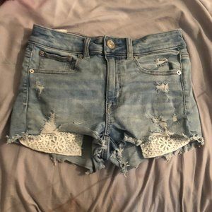 American Eagle ripped jean shorts